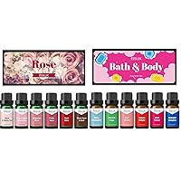 Fragrance Oil, ESSLUX Rose and Bath & Body Collections Scented Oils, Soap & Candle Making Scents, Essential Oils Gift Set for Home Diffuser
