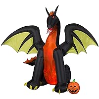 Gemmy 50202 Animated Airblown Fire & Ice Dragon, 9 Foot