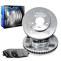 R1 Concepts eLINE Series Rear Brake Rotors with Ceramic Pads For 2005-2006 Porsche Cayenne