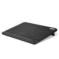 Laptop Cooling Pad, Coolertek USB Powered Laptop Cooler, 2 Blue Silent Big Fans, Height Adjustable Non-Slip Laptop Stand with Dual USB 2.0 Ports, Fits 11-17 Inch Notebook - Black (N2)