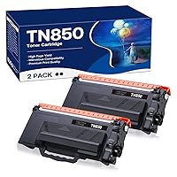 TN850 Compatible for Brother TN-880 TN-850 TN-820 TN820 Toner Cartridges High Yield Work with HL-L6200DWT L6200DW L5200DW L5100DN MFC-L5800DW L5700DW L6700DW L6800DW 2 Black