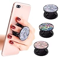 New Version Phone Holder 3 Pack Mermaid Pattern Expanding Grip Stand Finger Holder for Smartphone and Tablets
