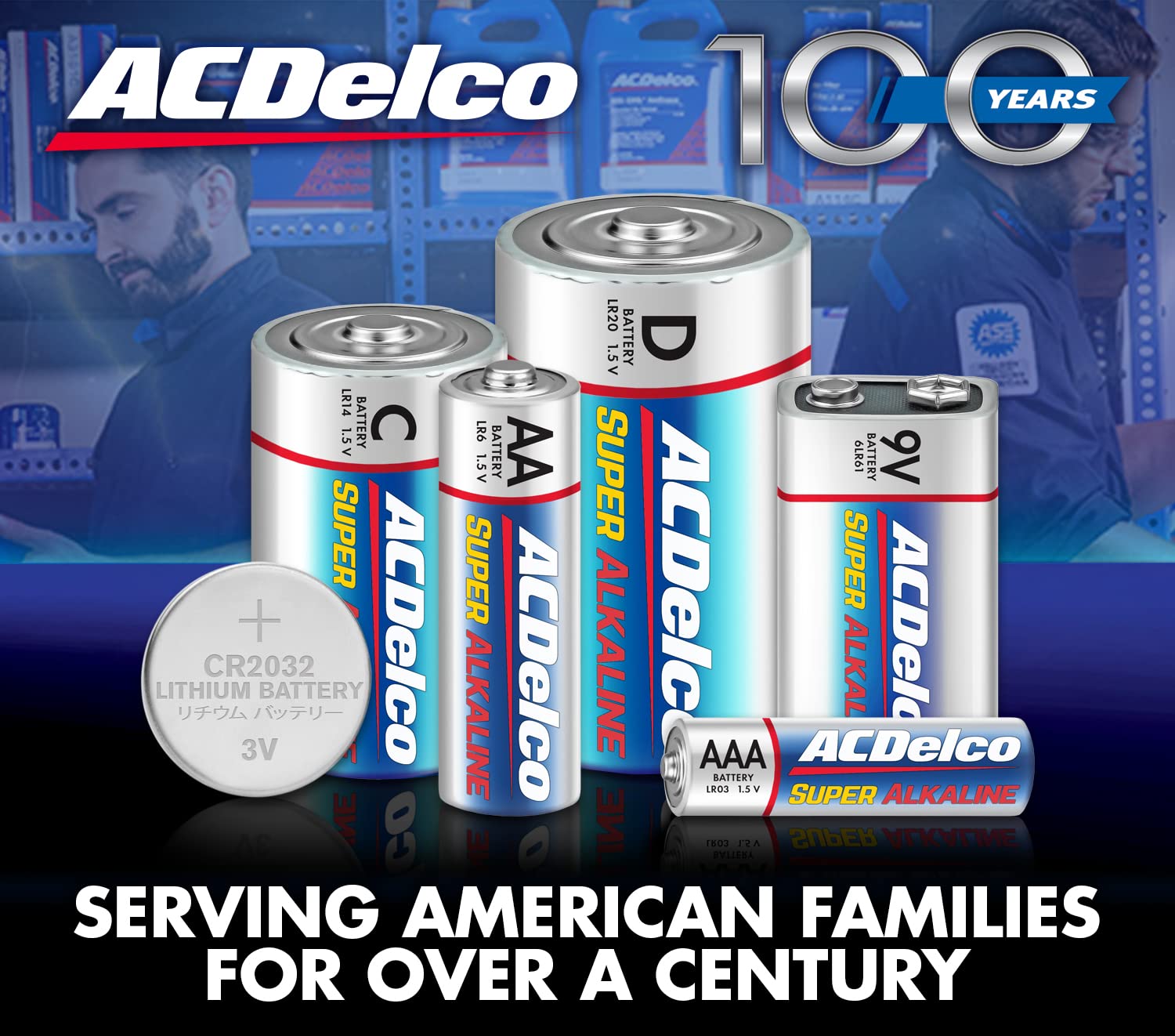 ACDelco 200-Count AA Batteries, Super Alkaline Battery, 10-Year Shelf Life, Reclosable Packaging