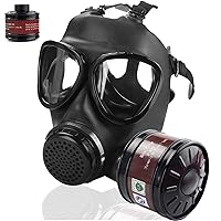 Gas Masks Survival Nuclear and Chemical, Gas Mask with 40mm Activated Carbon Filter, Tactical Full Face Respirator Mask for Chemicals, Gases, Paint, Vapors, Welding