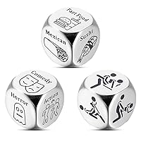 3 PCS Anniversary Date Night Gifts for Couples Boyfriend Girlfriend Valentines Day Naughty Dice for Him Her Wedding Engagement Gifts for Wife Husband Bride Groom Gay Lesbian Funny Birthday Christmas