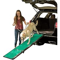 supertraX Ramps for Dogs and Cats, Maximum Traction Surface, Portable/Easy-Fold (No Tools Required), Built in Handle for Travel, 5 Models, 42-71 Inches Long, Supports 150-200lbs