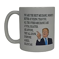 Rogue River Tactical Funny Best Mechanic Donald Trump Coffee Mug Novelty Cup Gift Idea Repair Shop Garage