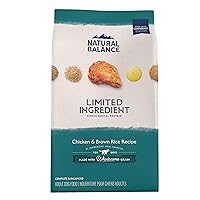 Natural Balance Limited Ingredient Adult Dry Dog Food with Healthy Grains, Chicken & Brown Rice Recipe, 12 Pound (Pack of 1)