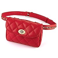 Fashion Waist Packs Fanny Packs Quilted Belt Bag Festival Bum Bags Crossbody Waist Purse for Sports Workout Traveling Running Casual