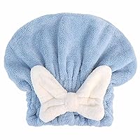Super Absorbent Hair Towel Wrap For Wet Hair Quick Drying Microfiber Towel Super Absorbent Wet Hair Towel Bath Accessories For Women With Long And Leave in Conditioner for Natural Hair Low (Blue, A)