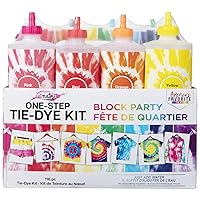 Tulip One-Step Tie-Dye Kit Block Party 16oz 8 Color Tie Dye, Rainbow, As Detailed