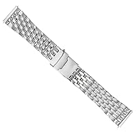 Ewatchparts 24MM WATCH BAND COMPATIBLE WITH 46MM BREITLING NAVITIMER WORLD A24322 GMT S/STEEL SHINY RD