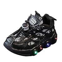 Girls Shoe Size 12 Children LED Light Strip Shoes Lace Up Canvas Shoes Kids Casual Shoes Light Up Shoe with Lights Girl