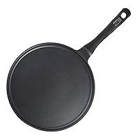 S·KITCHN Crepe Pan Nonstick Dosa Pan, Tawa Pan for Roti Indian, Non-Stick Pancake Griddle Compatible with Induction Cooktop, Comal for Tortillas, Griddle Pan for Stove Top - 11 Inches