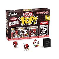 Funko Bitty Pop!: Deadpool Mini Collectible Toys 4-Pack - Deadpool (Backyard Griller), Deadpool (Clown), Deadpool (Bedtime) & Mystery Chase Figure (Styles May Vary)