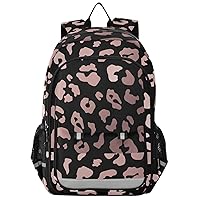 ALAZA Rose Gold Leopard Print Animal Cheetah Casual Daypacks Outdoor Backpack