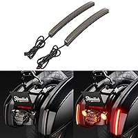 Advanblack Low Rider ST Clamshell Saddlebag Lights LED Tail Light Fit for Harley Low Rider S/ST - Smoked - Running/Brake Sequential Red Turn Signals