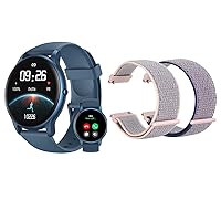 Parsonver PS01BL Smart Watch with Bluetooth Call Bundle with PSWB1G 22mm Watch Band