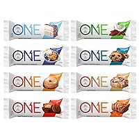 ONE Protein Bars, Sampler Variety Pack, Gluten Free 20g Protein and Only 1g Sugar, 2.12 Oz Bars (8 Count)