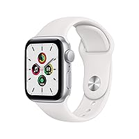 Apple Watch SE (GPS, 40mm) - Silver Aluminum Case with White Sport Band