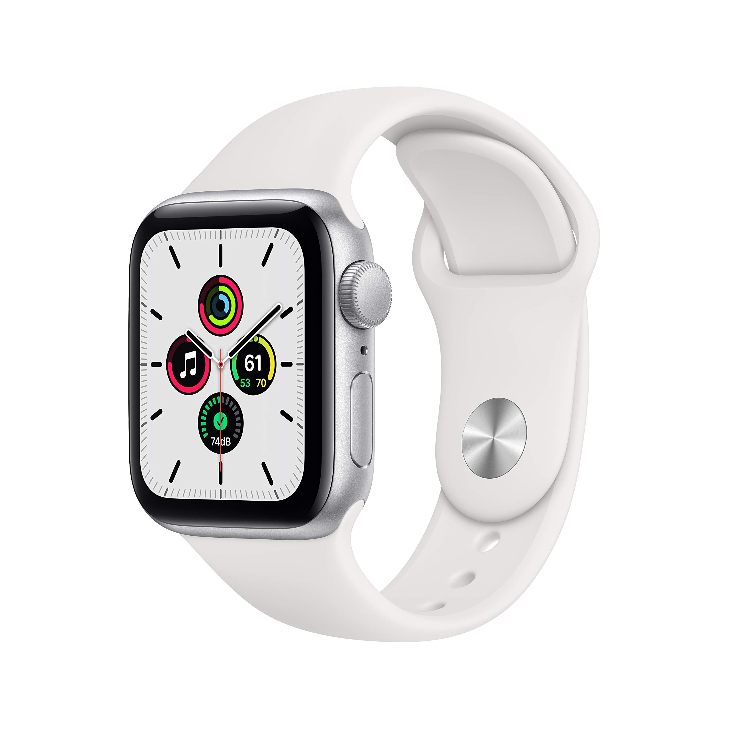 Apple Watch SE (GPS, 40mm) - Silver Aluminum Case with White Sport Band