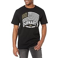 Carhartt Men's Relaxed Fit Midweight Short-Sleeve Flag Graphic T-Shirt