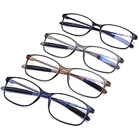 AQWANO Reading Glasses Computer Blue Light Blocking - Lightweight Flexible TR90 Durable Readers Anti Glare Filter for Women Men, 2.5