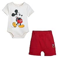 Disney Mickey Mouse Bodysuit and Shorts Set for Baby, Size 12-18 Months