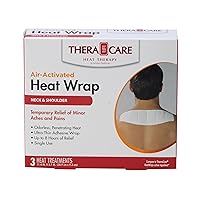 Thera|Care Air-Activated Heat Wrap | Neck, Wrist, Shoulder | 3-Treatments |Deep, Penetrating Pain Relief