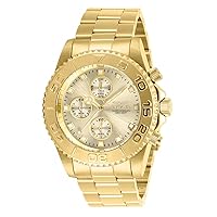 Invicta Men's Connection Quartz Watch with Stainless Steel Strap, Gold, 22 (Model: 28683)