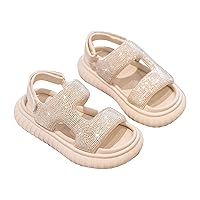 Summer New Soft Lightweight Breathable Shiny Water Diamond Children's Daily Fashion Toddler Girls Jelly Sandals