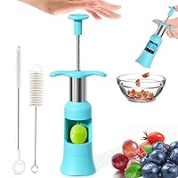 Grape Cutter for Toddlers 1-3 Grape Slicer with Two Straw Brushes & Two Types of Slicing Cuts Grape & Tomato & Blueberry into 4 Pieces
