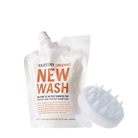 New Wash ORIGINAL Hair Cleansing Cream + Scalp Brush for All Hair Types | Color Protectant, Natural | Sulfate, Paraben, Detergent & Cruelty-Free | Shampoo & Conditioner Alternative, 8oz