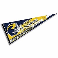 Michigan Team University Wolverines 12 Time Football National Champions Pennant Banner Flag