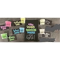 Embossing Powder Bundle -Blue, Green, Pink, Yellow Neon, Glow Up and Cottontail Ranger Ink