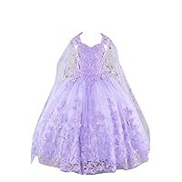 Cute 3D Floral Butterfly Ball Gown Mini Quinceanera Prom Formal Dresses with Long Cape Robe 2024 Straps