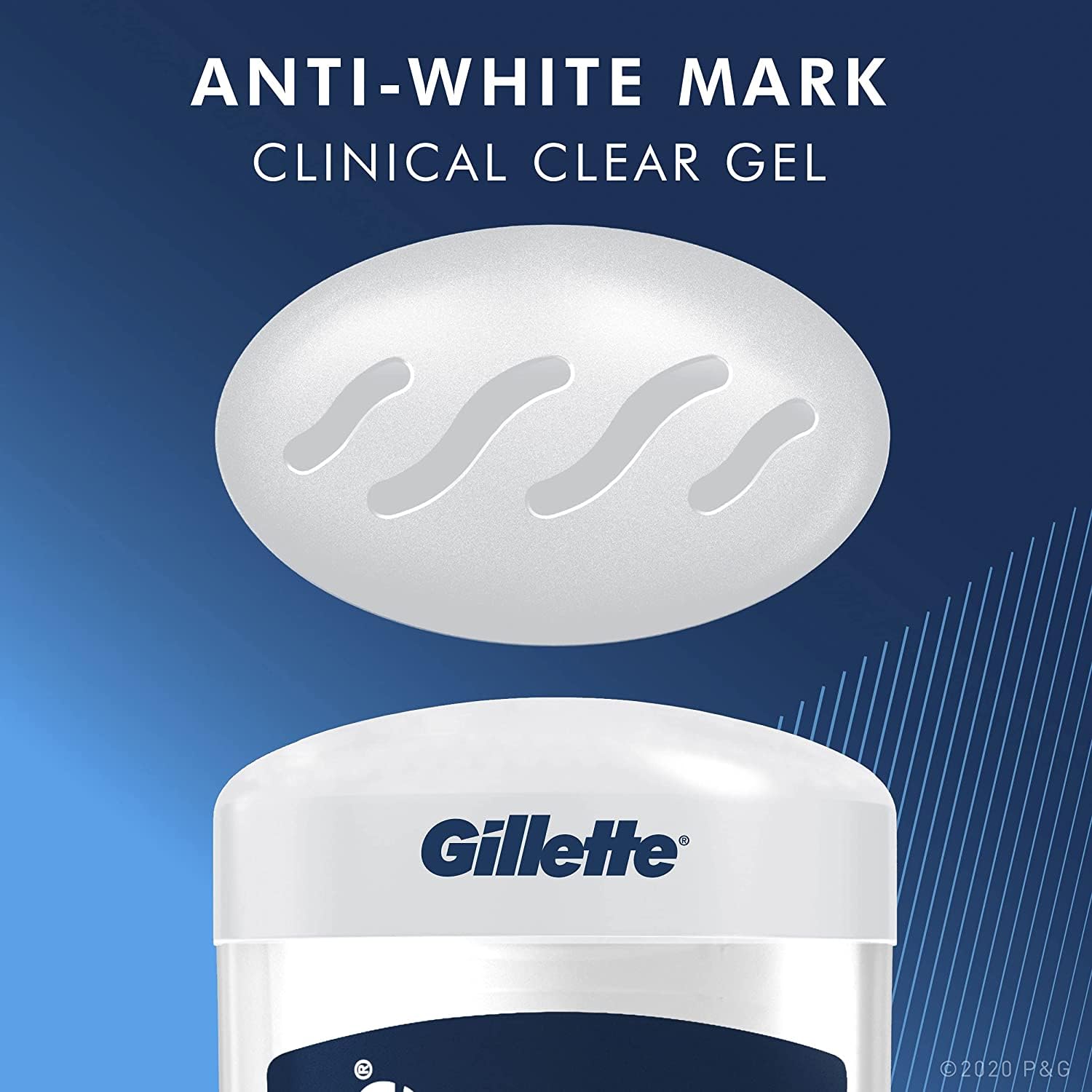 Gillette Clinical Clear Gel Cool Wave Antiperspirant and Deodorant 2.6 Oz Packaging May Vary