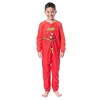 INTIMO DC Boys' Classic The Flash Union Suit Footless Sleep Pajama Costume