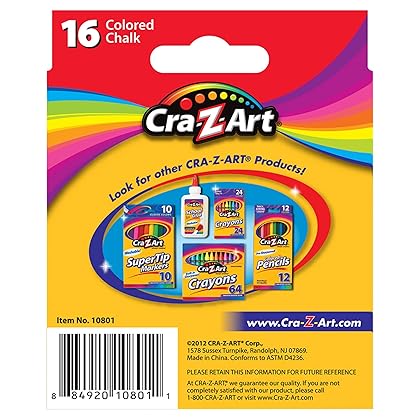 Cra-Z-Art Colored Chalk, 16 Count (10801-48) , Assorted