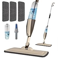 Mops for Floor Cleaning, Spray Mop with Refillable Bottle and 3 Washable Microfiber Pads Home for Commercial and House Use Dry Wet Flat Mop for Hardwood Laminate Wood Ceramic?-