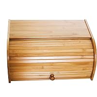 Lipper International 8846 Bamboo Wood Rolltop Bread Box, 15-3/4
