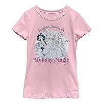 Fifth Sun Disney Princesses Holiday Magic Daughter Girls Short Sleeve Tee Shirt