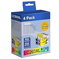 LC203XL Ink Cartridge Replacement Compatible for Brother LC203 LC201 XL LC201XL Ink Cartridges to Use with MFC-J480DW MFC-J880DW MFC-J4420DW MFC-J680DW MFC-J885DW (Black Cyan Magenta Yellow, 4 Pack)