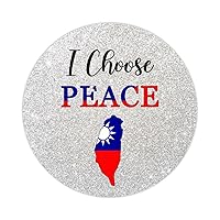 I Choose Peace Stickers 50 Pcs Taiwan Flag Vinyl Sticker Decal National Day Peel and Stick Round Decal Vinyl Decals for Laptop Skateboard Phone Backpack Luggage 3inch