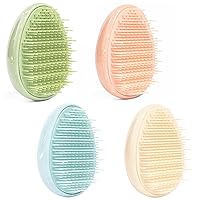 Pack of Four - Mini Hair Detangler Brush and Scalp Massager, Mini Hair Brush for Purse, Hair Care Scalp Scrubber, Travel Brushes for Hair, Portable Hair Brush and Detangle Brush