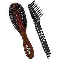 Spornette Classic German Porcupine 25 Bundle with Hair Brush Cleaner