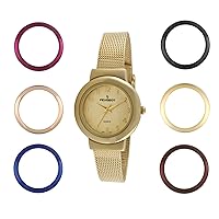 Women's Seven Bezel Mesh Bracelet Gift Set Watch