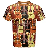 CowCow Mens Musical Art Dress Pattern Music Notes Treble Clef Cotton Short Sleeve Tee T-Shirt, XS-5XL