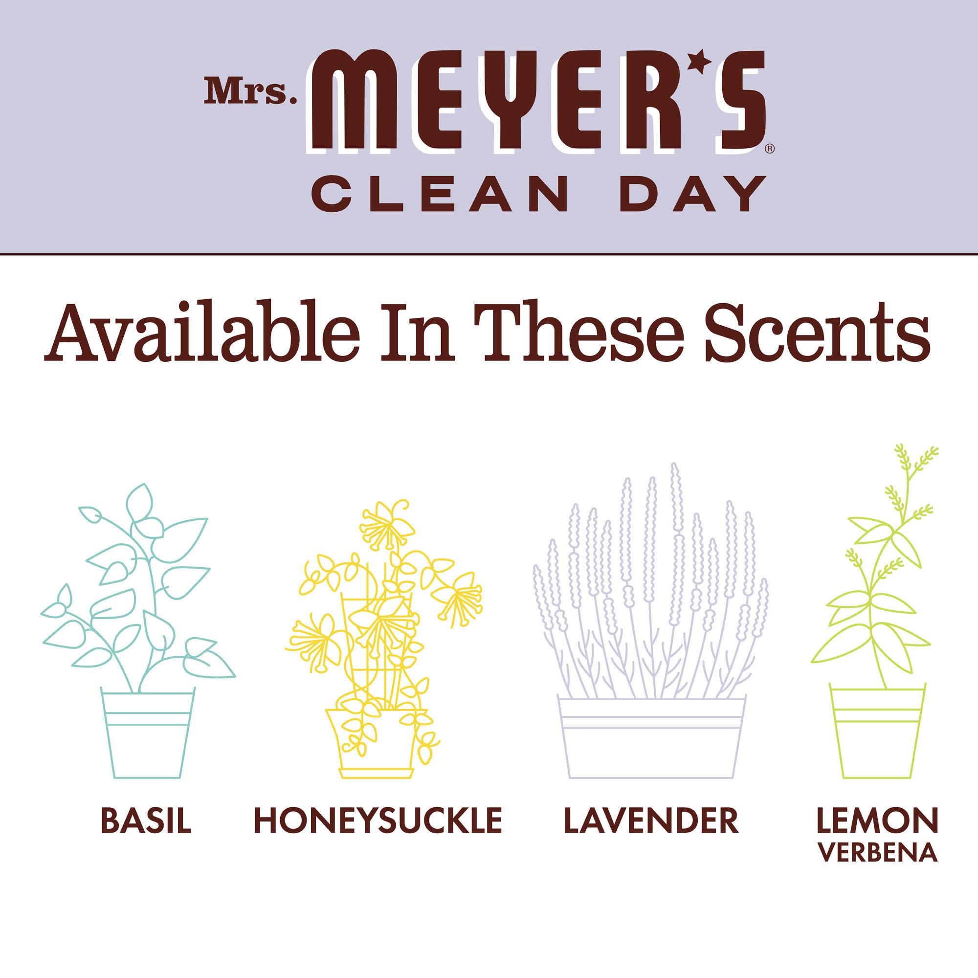 Mrs. Meyer's Moisturizing Body Wash for Women and Men, Biodegradable Shower Gel Formula Made with Essential Oils, Lavender, 16 oz
