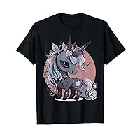 Pastel Goth Unicorn Pony Cute Creepy Anime Menhera T-Shirt
